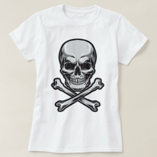 スカルとクロスボーン Tシャツ (デザイン正面)