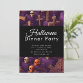 スカルとクロス墓地ハロウィーンディナーパーティー 招待状 (スタンド正面)