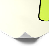 スカルとクロチェットフック（黄色の背景） ポスター (角)