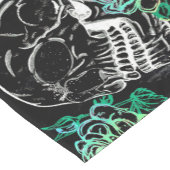 スカルとグラデーションバラ | Gothic Glam Pastel グランジ ショートテーブルランナー (コーナー)