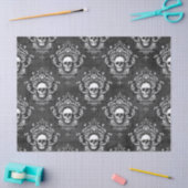 スカルとグレーのゴシックの切り離し 薄葉紙 (クラフト)