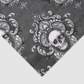 スカルとグレーのゴシックの切り離し 薄葉紙 (詳細)