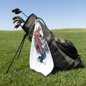 スカルとコイセレニティ ゴルフタオル (グリーン)