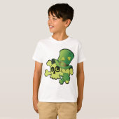スカルとシャムロック Tシャツ (正面フル)