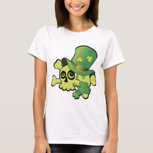 スカルとシャムロック Tシャツ