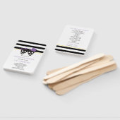 スカルとストライプ紫色の結婚式 ハンドファン (組立なし)