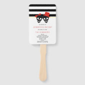 スカルとストライプ赤い結婚式 ハンドファン (正面)