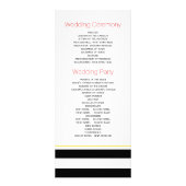 スカルとストライプ赤ハロウィーン結婚式プログラム ラックカード (裏面)