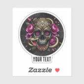 スカルとスネークカスタムステッカー。 シール (シート)