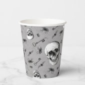 スカルとスパイダースハロウィーン 紙コップ (裏面)