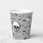 スカルとスパイダースハロウィーン 紙コップ (正面)