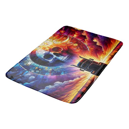 スカルとセミ バスマット (アングル)