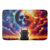 スカルとセミ バスマット (正面)