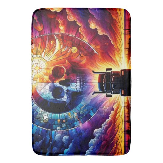 スカルとセミ バスマット (正面縦)