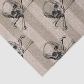 スカルとタンデクページのクロスストライプのボーン 薄葉紙 (詳細)