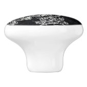 スカルとチョークバラ |ゴシックファンキークグランジラ セラミックノブ (側面)