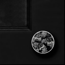 スカルとチョークバラ |ゴシックファンキークグランジラ セラミックノブ