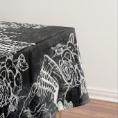 スカルとチョークバラ |ゴシックファンキークグランジラ テーブルクロス (インサイチュ)