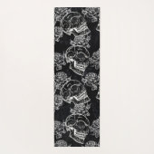 スカルとチョークバラ |ゴシックファンキークグランジラ ヨガマット (裏面)