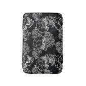 スカルとチョークバラ |ゴシッファンキークグラムグランジ バスマット (正面縦)