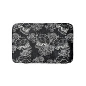 スカルとチョークバラ |ゴシッファンキークグラムグランジ バスマット (正面)