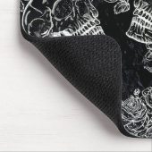 スカルとチョークバラ |ゴシッファンキークグラムグランジ マウスパッド (コーナー)