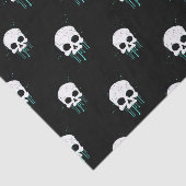 スカルとティール（緑がかった色）駆動ティッシュペーパー 薄葉紙 (詳細)