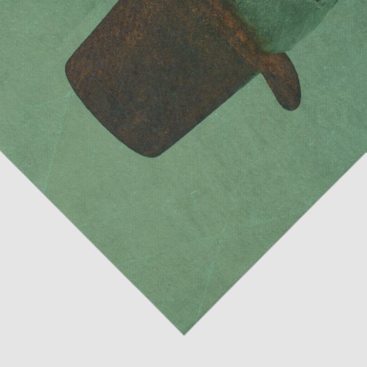 スカルとトップハットゴシックグリーンブラウンヴィンテージ 薄葉紙 (詳細)