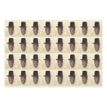 スカルとトップハットゴシックヴィンテージテクスチャパターン