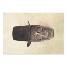 スカルとトップハットゴシックヴィンテージベージュテクスチャ