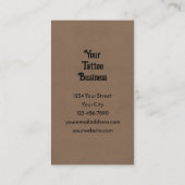 スカルとトップハットダークゴシックヴィンテージ 名刺 (裏面)