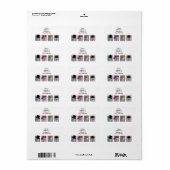 スカルとハットハロウィーン住所 シール (フルシート)