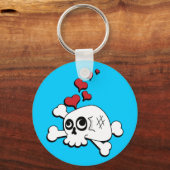 スカルとハート キーホルダー (正面)