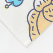 スカルとハート フリースブランケット (角)