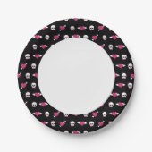 スカルとハート ペーパープレート (正面)