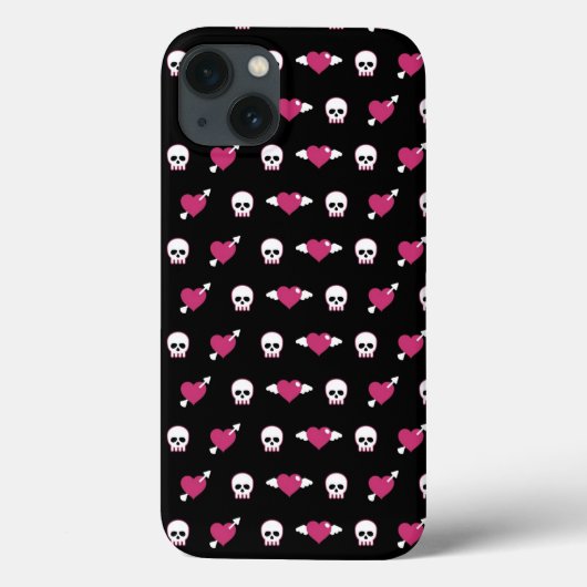 スカルとハート Case-Mate iPhoneケース (裏面)