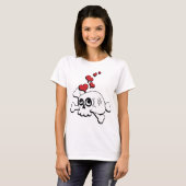 スカルとハート Tシャツ (正面フル)