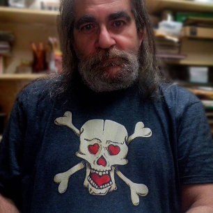 スカルとハートTシャツ Tシャツ