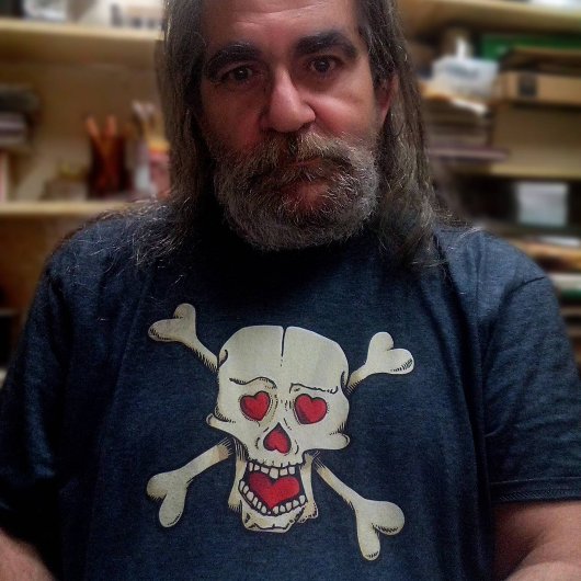 スカルとハートTシャツ Tシャツ