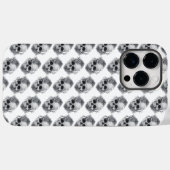 スカルとバラのスケッチ Case-Mate iPhoneケース (裏面 (横))