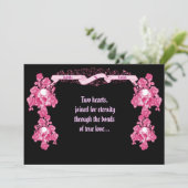 スカルとバラバナーゴシック結婚式招待状 招待状 (スタンド正面)