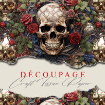 スカルとバラブルーフローラゴシック