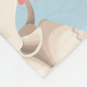 スカルとバラヴィンテージパターン フリースブランケット (角)