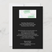 スカルとバラ伝統的ゴシック結婚ズ 招待状 (裏面)