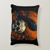 スカルとバラ&クロウゴシックスウェットシャツ アクセントクッション (裏面(縦))
