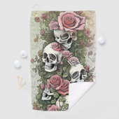 スカルとバラ ゴルフタオル (インサイチュ)