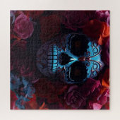 スカルとバラ ジグソーパズル (横)