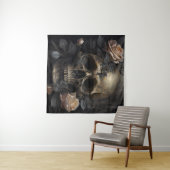 スカルとバラ タペストリー (インサイチュ(横))