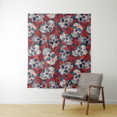 スカルとバラ タペストリー (インサイチュ)
