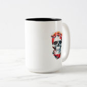 スカルとバラ ツートーンマグカップ (正面右)